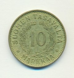 Финляндия 10 марок 1938 год