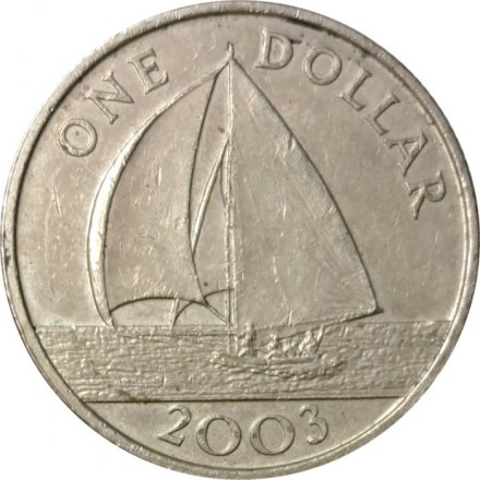 Бермудские острова 1 доллар 2003 год - Парусник