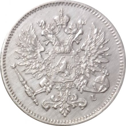 Финляндия 25 пенни 1909 год - Николай II - XF