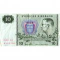 Швеция 10 крон 1980 год - Густав VI. Снежинки - F-VF