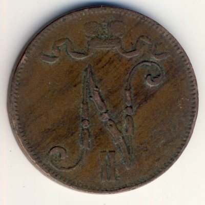 Финляндия 5 пенни 1896 год