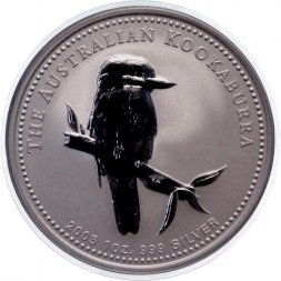 Австралия 1 доллар 2005 год - Австралийская кукабарра /сидящая на ветке, надпись в кругу/