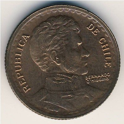 Чили 1 песо 1953 год