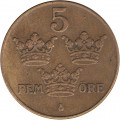 Швеция 5 эре 1940 год