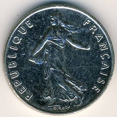 Франция 1/2 франка 1996 год - Марианна