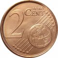 Бельгия 2 евроцента 2015 год