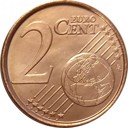 Бельгия 2 евроцента 2015 год