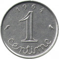 Франция 1 сантим 1964 год - Колос пшеницы