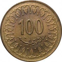 Тунис 100 миллимов 2008 год