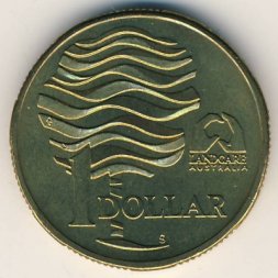 Австралия 1 доллар 1993 год - Landcare Australia (организация по защите окружающей среды) (S)