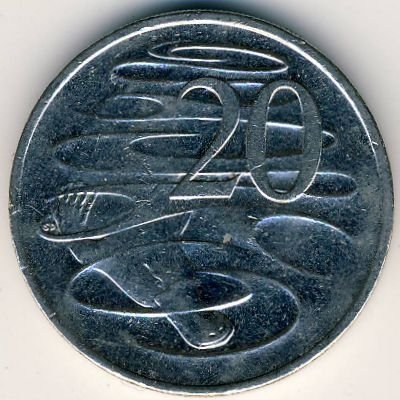 Австралия 20 центов 2010 год - Утконос