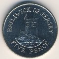 Джерси 5 пенсов 2002 год