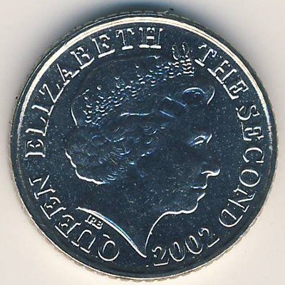 Джерси 5 пенсов 2002 год