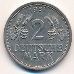 ФРГ 2 марки 1951 год
