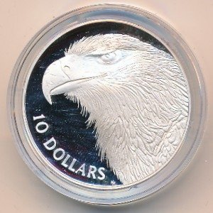 Австралия 10 долларов 1994 год - Клинохвостый орел