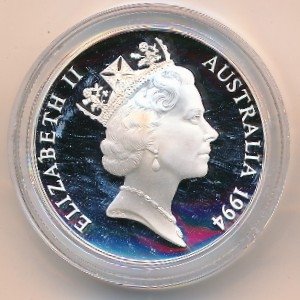 Австралия 10 долларов 1994 год - Клинохвостый орел