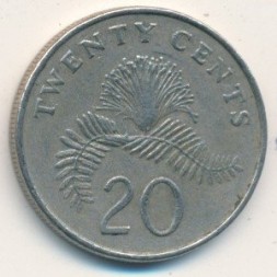 Сингапур 20 центов 1993 год
