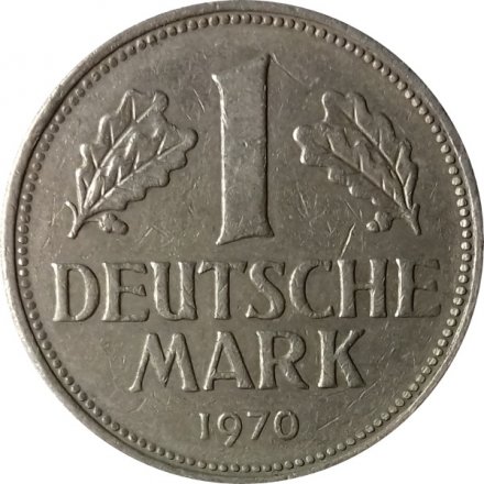 ФРГ 1 марка 1970 год (J)