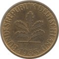ФРГ 10 пфеннигов 1985 год - F