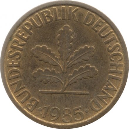 ФРГ 10 пфеннигов 1985 год - F