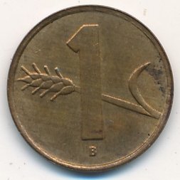 Швейцария 1 раппен 1951 год
