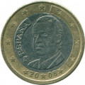 Испания 1 евро 2008 год - Хуан Карлос I