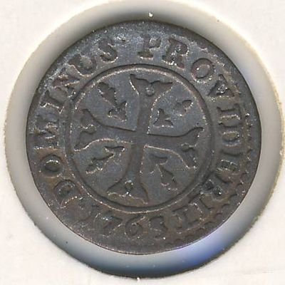 Швейцария 1/2 крейцера 1765 год