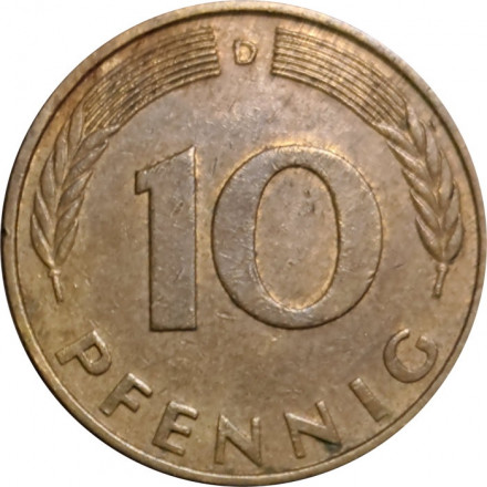 ФРГ 10 пфеннигов 1981 год (D)