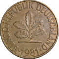 ФРГ 10 пфеннигов 1981 год (D)