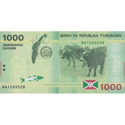 Бурунди 1000 франков 2015 год - Банановое дерево UNC