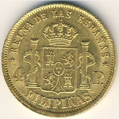 Филиппины 4 песо 1868 год