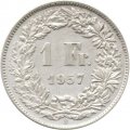 Швейцария 1 франк 1957 год