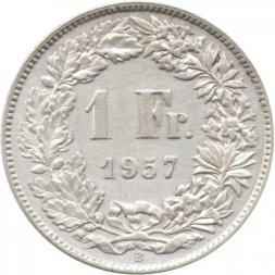Швейцария 1 франк 1957 год