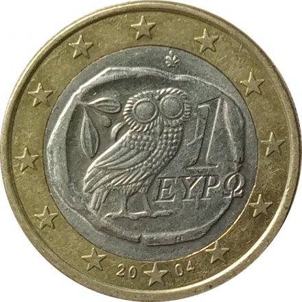 Греция 1 евро 2004 год