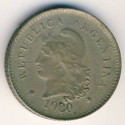 Аргентина 10 сентаво 1930 год
