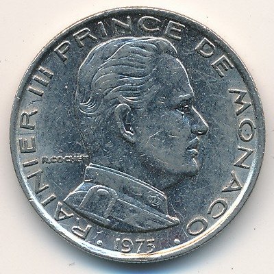 Монако 1 франк 1975 год