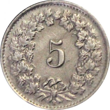 Швейцария 5 раппенов 1948 год