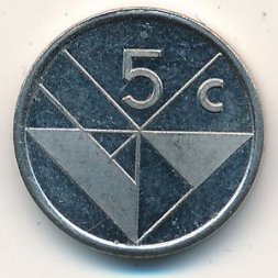 Аруба 5 центов 1986 год