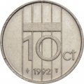 Нидерланды 10 центов 1992 год