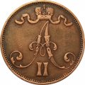 Финляндия 5 пенни 1873 год - XF