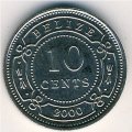 Белиз 10 центов 2000 год