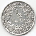 Германия 1/2 марки 1918 год (А)