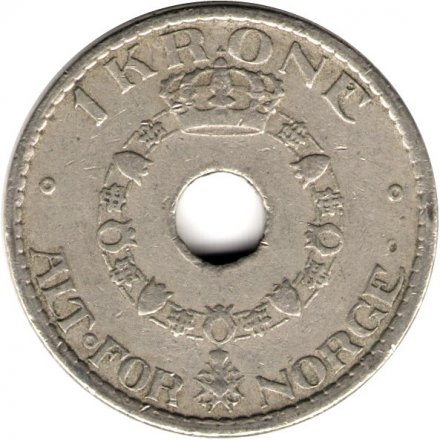 Норвегия 1 крона 1925 год - Король Хокон VII