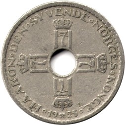 Норвегия 1 крона 1925 год - Король Хокон VII