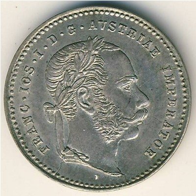 Австрия 20 крейцеров 1869 год