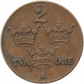 Швеция 2 эре 1937 год - Король Густав V