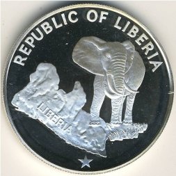 Либерия 5 долларов 1978 год