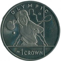 Остров Мэн 1 крона 2012 год - XXX летние Олимпийские Игры - Теннис