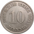 Германия 10 пфеннигов 1901 год (A)