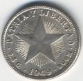 Куба 10 сентаво 1949 год